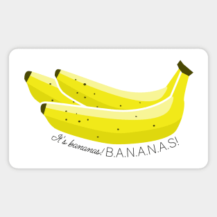 Banana Bonanza: Playful Bunch Illustration - It's Bananas! Magnet